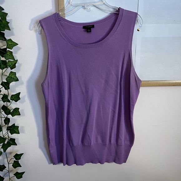 Ann Taylor Light Purple Sleeveless Top, women's size L - Picture 2 of 8